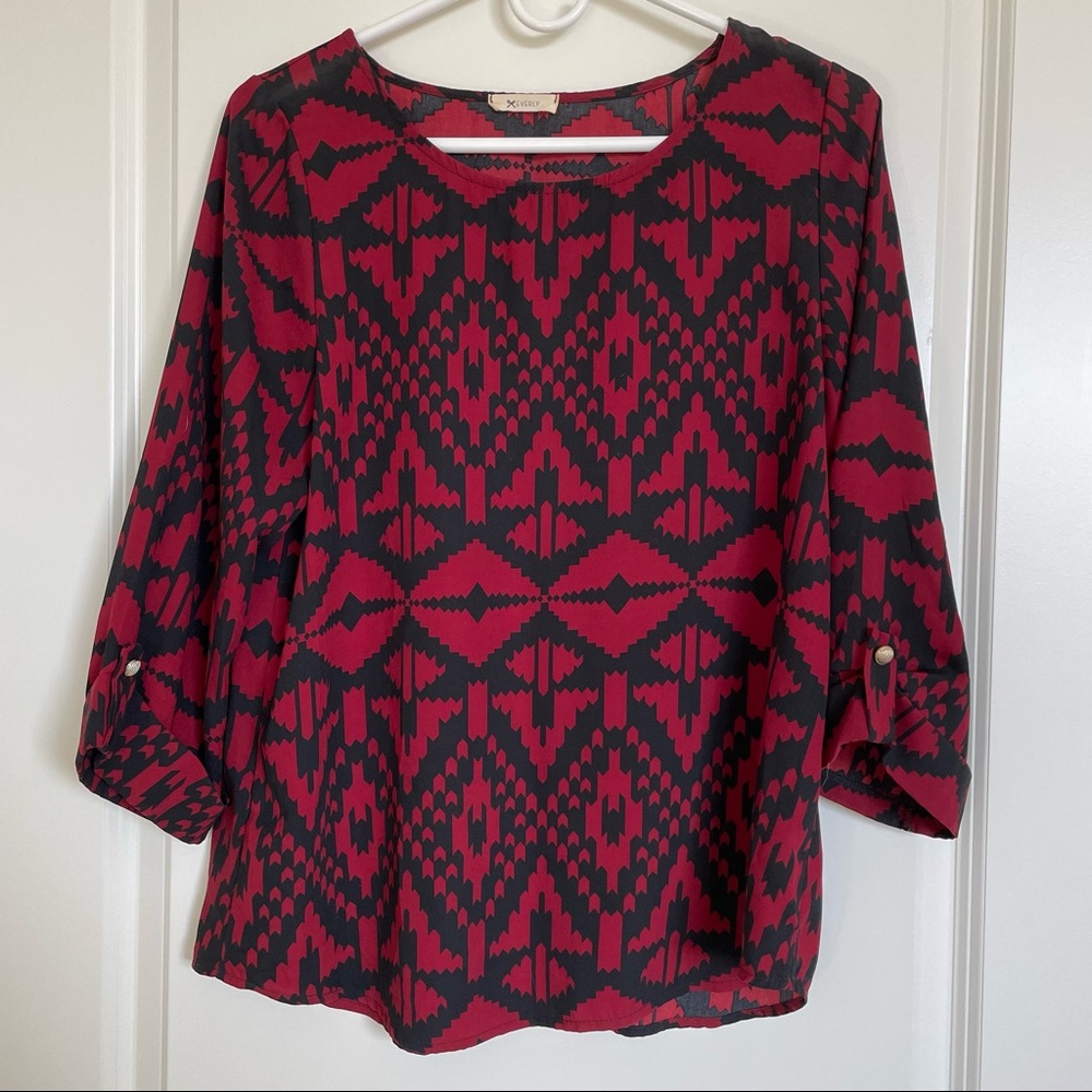 EVERLY Blouse 3/4 length sleeves